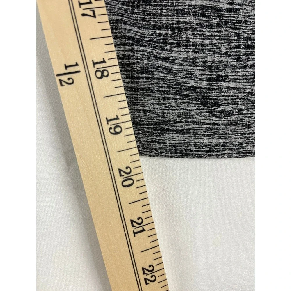 Kathy Capri Plus Leggings Grey Heathered Black Trim Activewear‎ Pants 2X3X